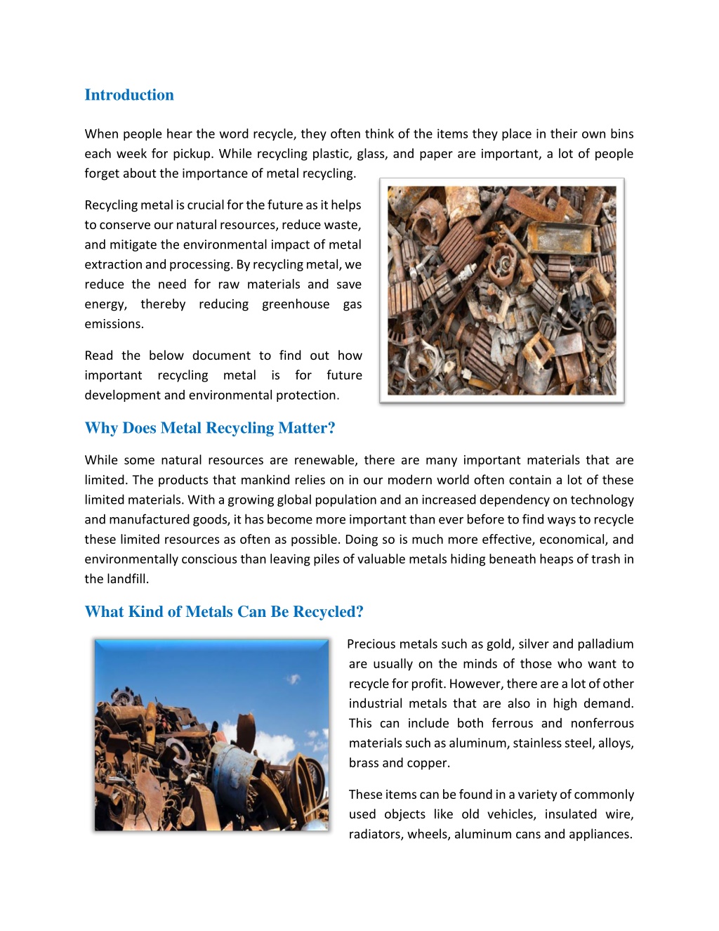 PPT - Is Recycling Metal Really Important for the Future? PowerPoint ...