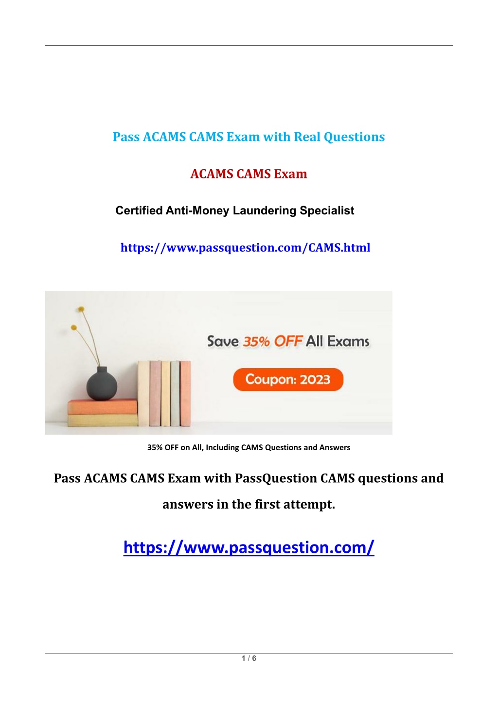 PPT - CAMS Certification Questions Updated 2023 PowerPoint Presentation ...