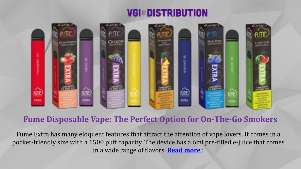 Ppt - Fume Disposable Vape The Perfect Option For On-the-go Smokers 