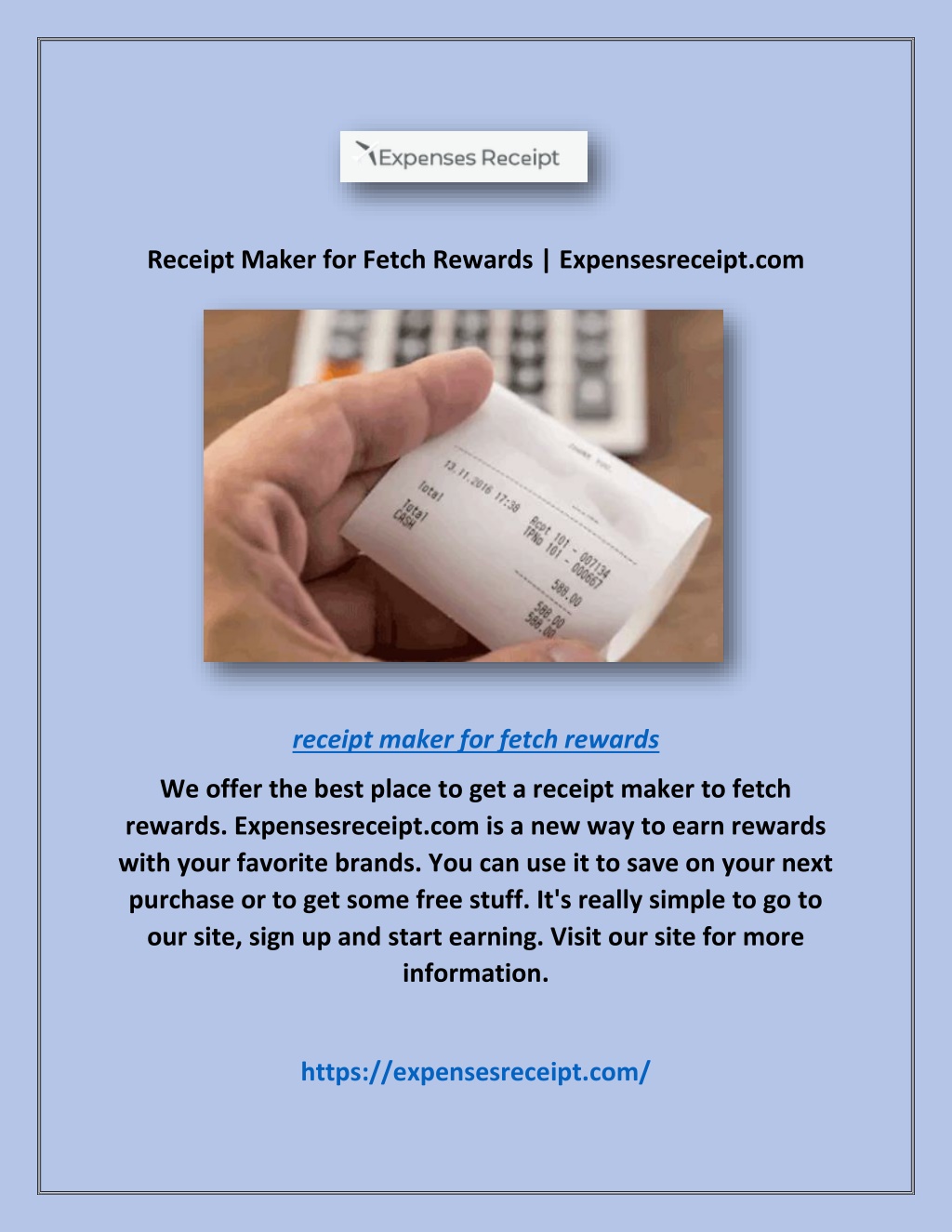 PPT Receipt Maker for Fetch Rewards PowerPoint