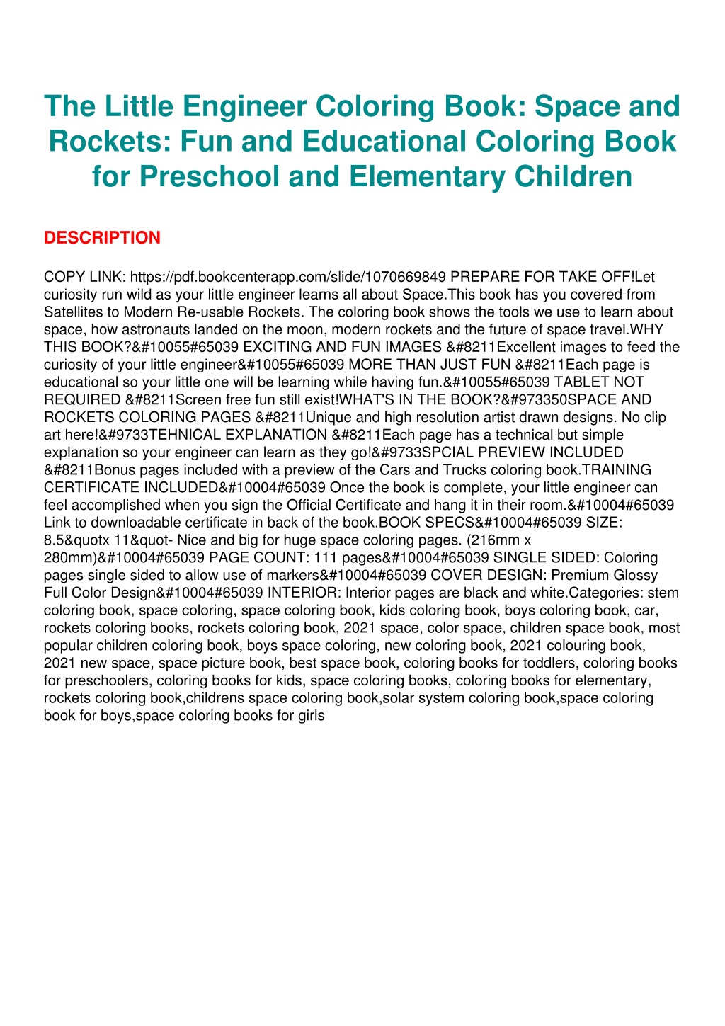 PPT - (PDF/DOWNLOAD) The Little Engineer Coloring Book: Space and ...