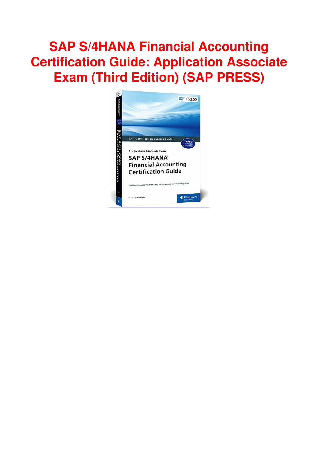 PPT - _PDF_ SAP S/4HANA Financial Accounting Certification Guide ...