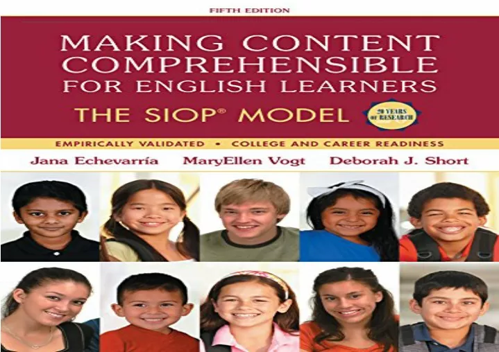 PPT - [DOWNLOAD PDF] Making Content Comprehensible for English Learners ...