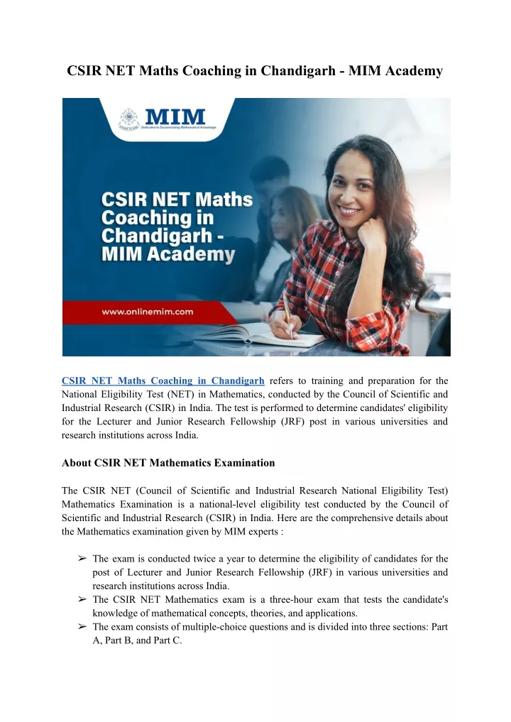 Best Csir Net Maths Coaching In India