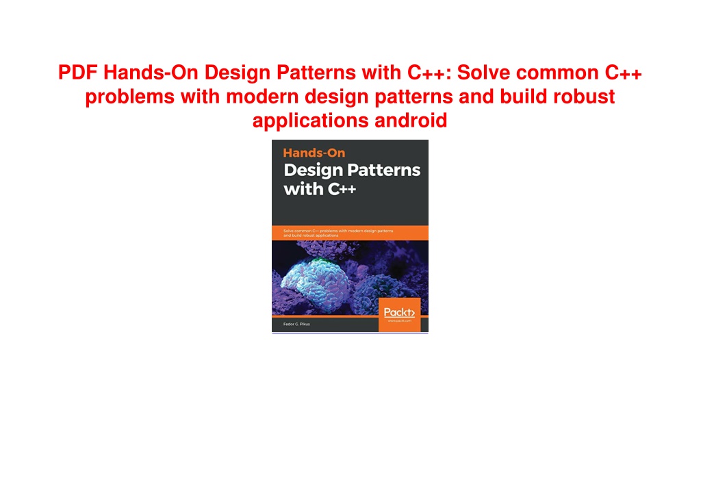 PPT PDF HandsOn Design Patterns with C Solve common C problems