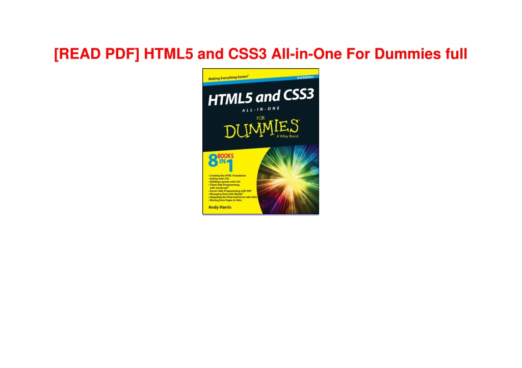 PPT - [READ PDF] HTML5 And CSS3 All-in-One For Dummies Full PowerPoint ...