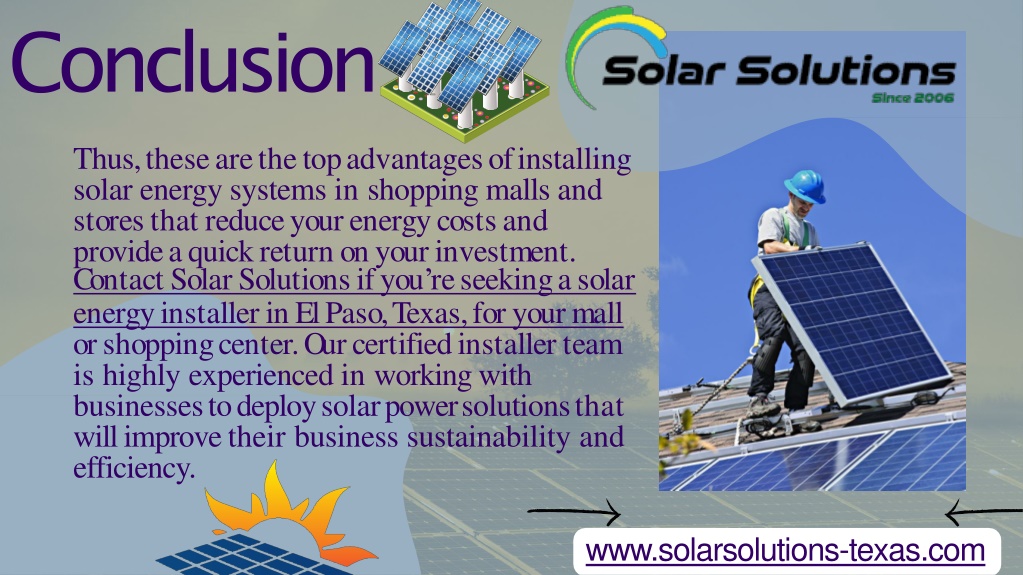 PPT - Benefits of Solar Power Installation in a Mall or Shopping Center ...