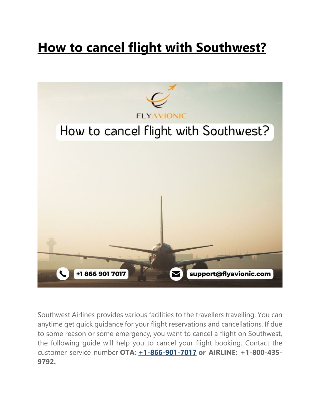 What To Do If Southwest Cancels Your Flight