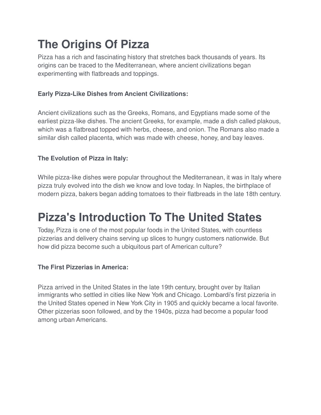 PPT - A History Of Pizza_ How It Became A Beloved Dish PowerPoint ...