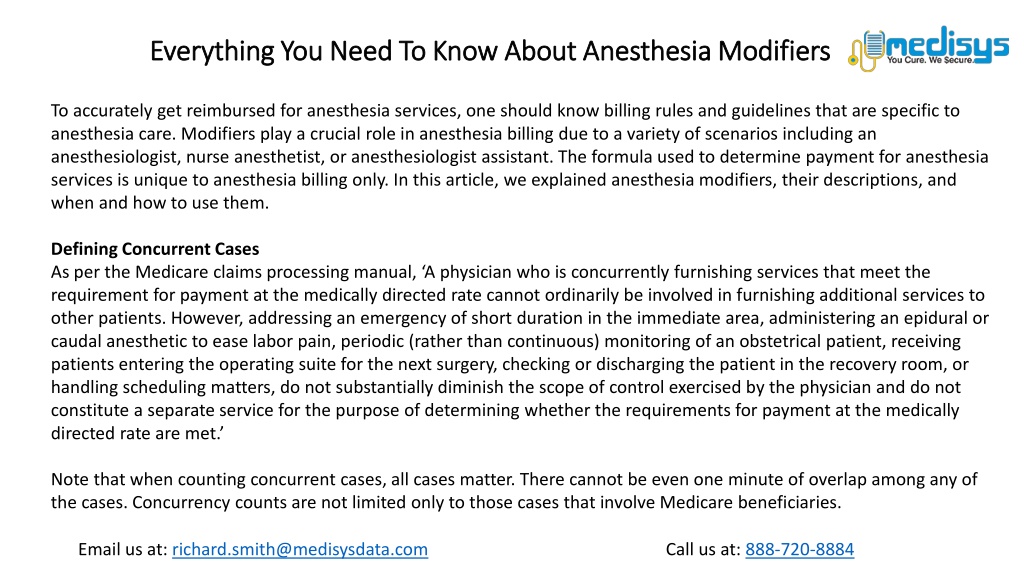 PPT Everything You Need To Know About Anesthesia Modifiers PowerPoint