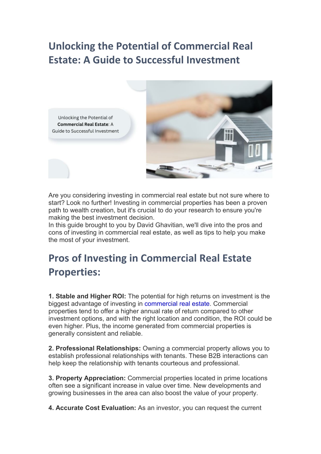 PPT - Unlocking the Potential of Commercial Real Estate PowerPoint 