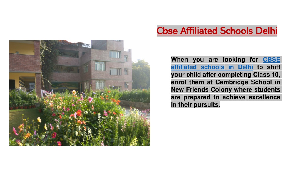 PPT - Cbse Affiliated Schools Delhi PowerPoint Presentation, Free ...