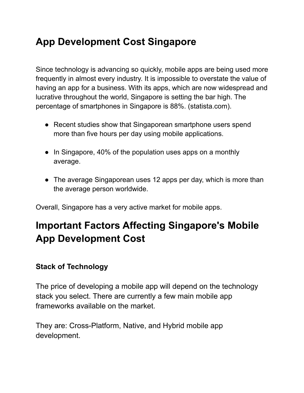 PPT - App Development Cost Singapore PowerPoint Presentation, free ...