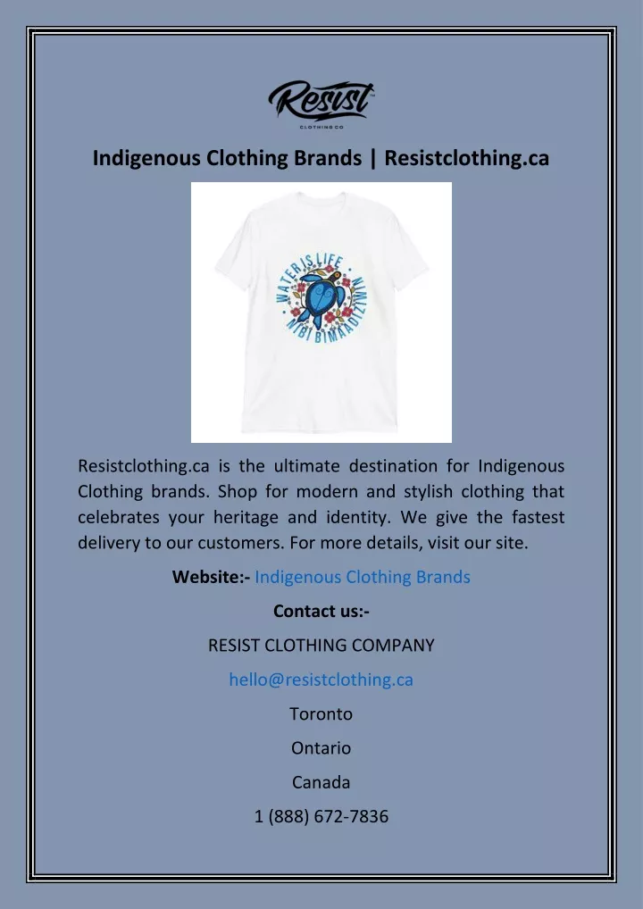 PPT Indigenous Clothing Brands Resistclothing ca PowerPoint ppt-indigenous-clothing-brands-resistclothing-ca-powerpoint