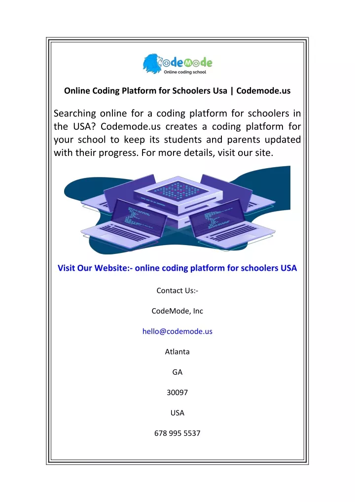 Ppt online coding platform for schoolers usa codemode us powerpoint