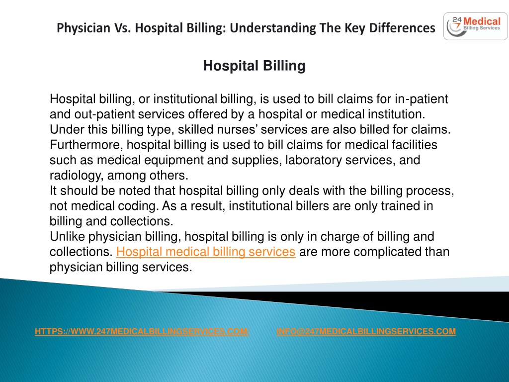 PPT - Physician Vs Hospital Billing Understanding The Key Differences ...