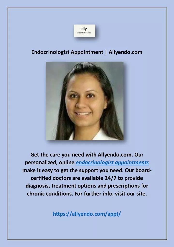 PPT Endocrinologist Appointment PowerPoint