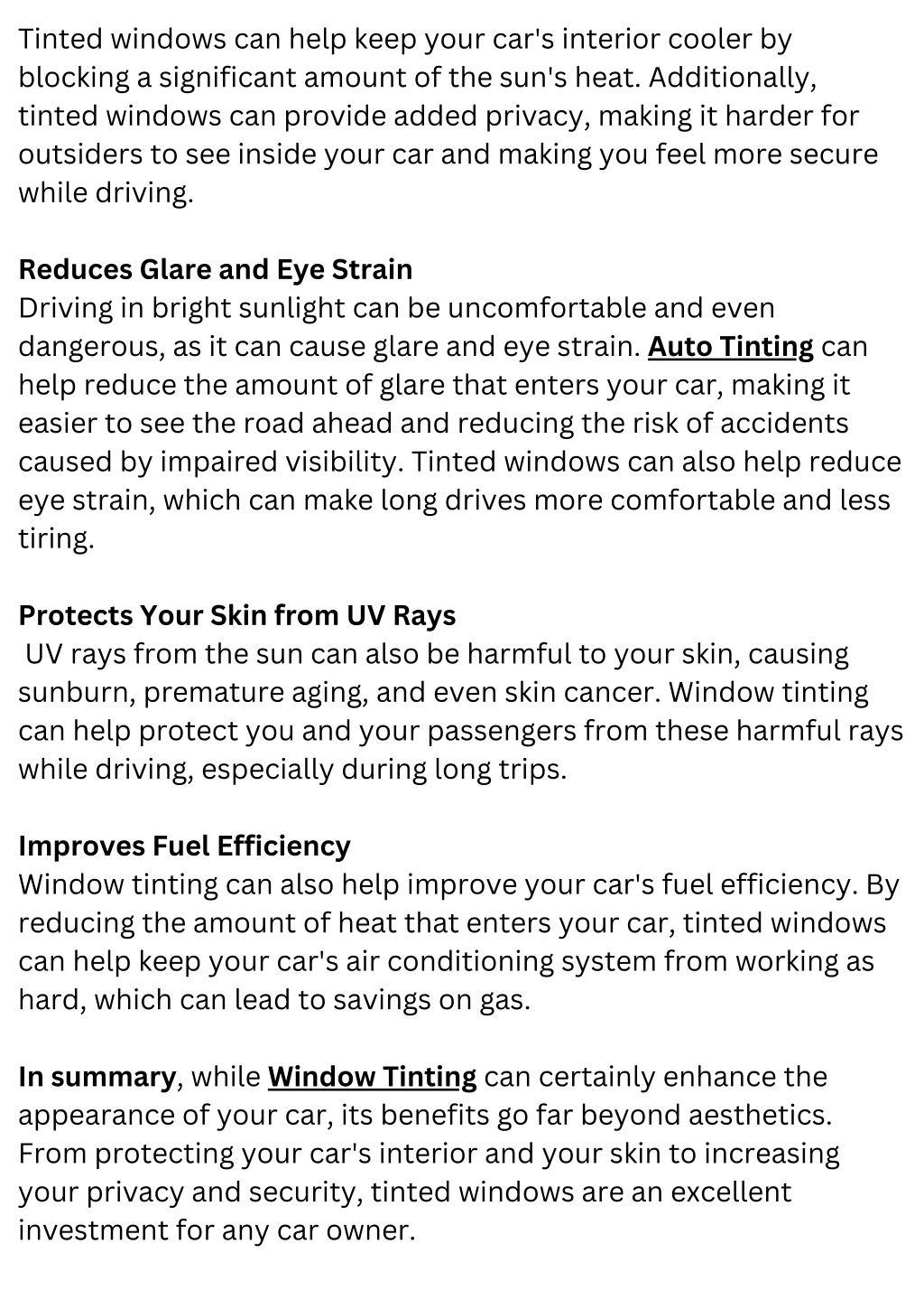 PPT - Why Tinting Your Car Windows Is More Than Just Aesthetics ...