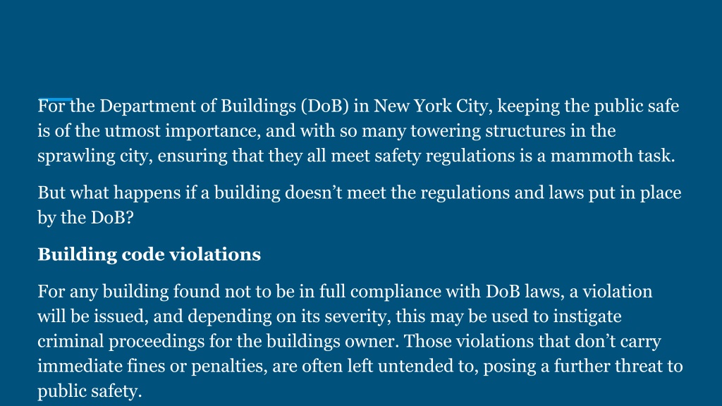 PPT - How To Fix These 5 Common NYC Building Code Violations PowerPoint ...