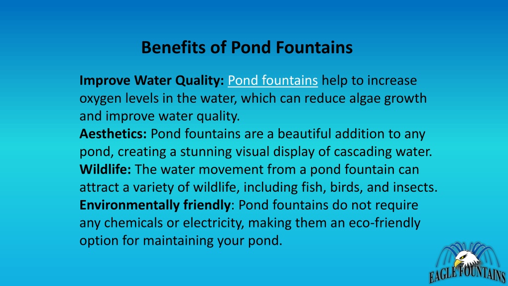 PPT Why to Install Pond Fountain to Your Aquatic Habitat PowerPoint