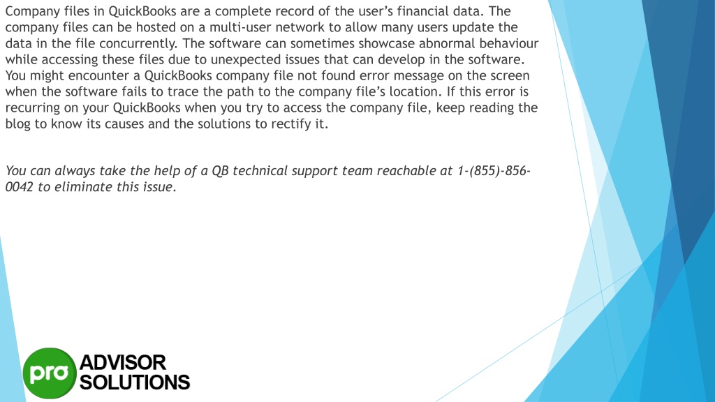 Ppt An Easy Way To Quickly Resolve Quickbooks Company File Not Found