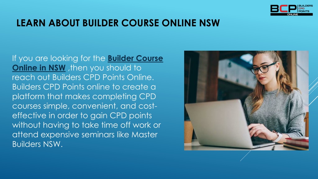 PPT Learn About Builder Course Online NSW PowerPoint Presentation