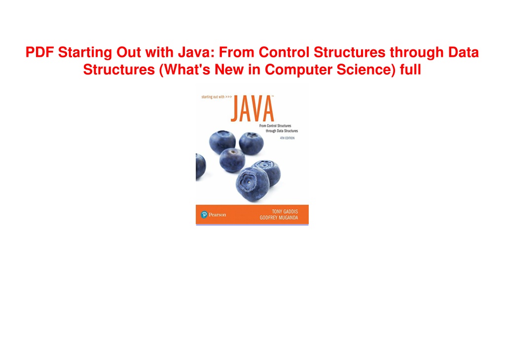 PPT - PDF Starting Out With Java: From Control Structures Through Data ...