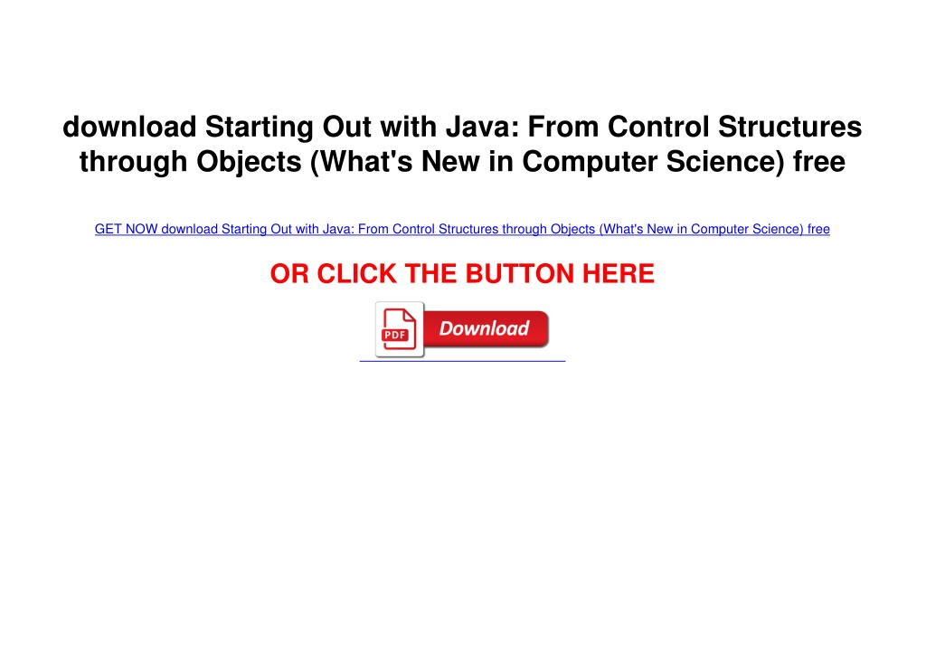 PPT - Download Starting Out With Java: From Control Structures Through ...