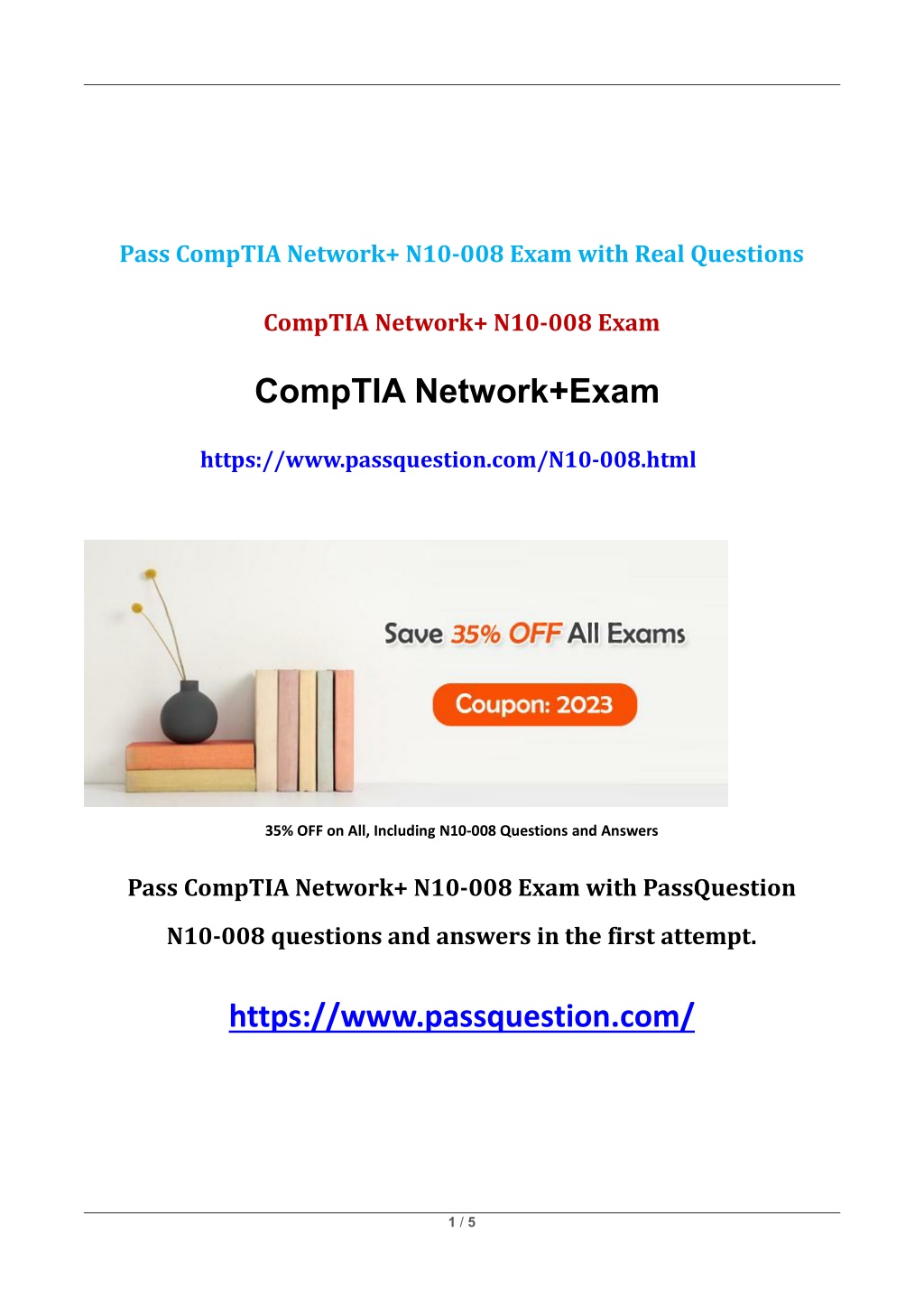 PPT   N10 008 CompTIA Network Updated Dumps 2023 PowerPoint