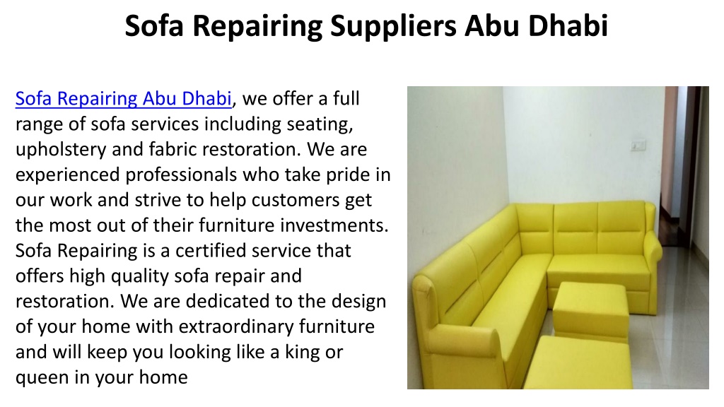 PPT Sofa Repairing sofaabudhabi.ae PowerPoint Presentation, free