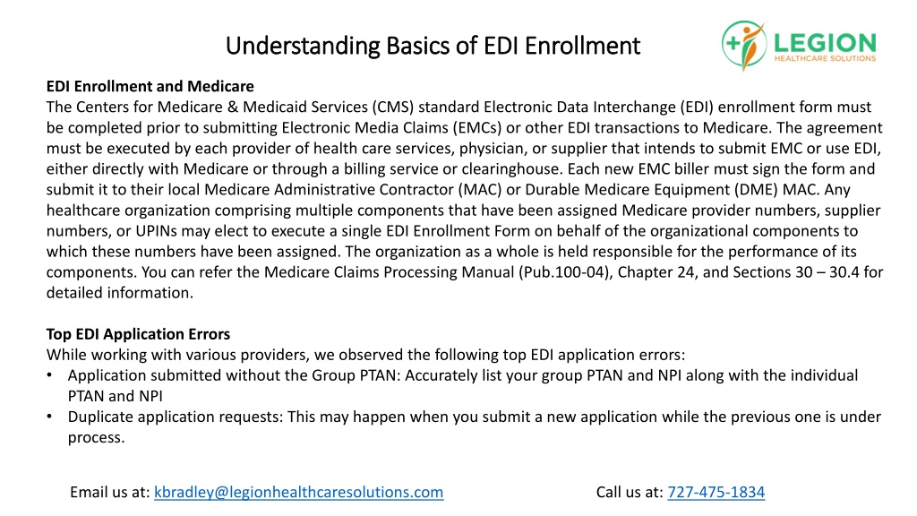 PPT - Understanding Basics Of EDI Enrollment PowerPoint Presentation ...