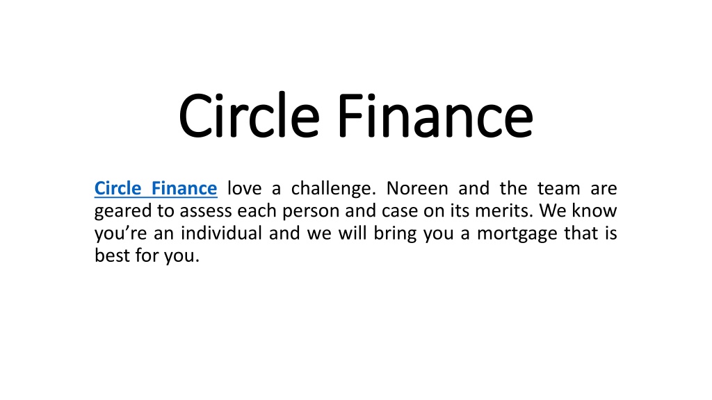 PPT - Circle Finance PowerPoint Presentation, free download - ID:12069158