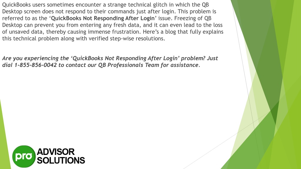 PPT A Complete Procedure To Resolve Quickbooks Not Responding After 