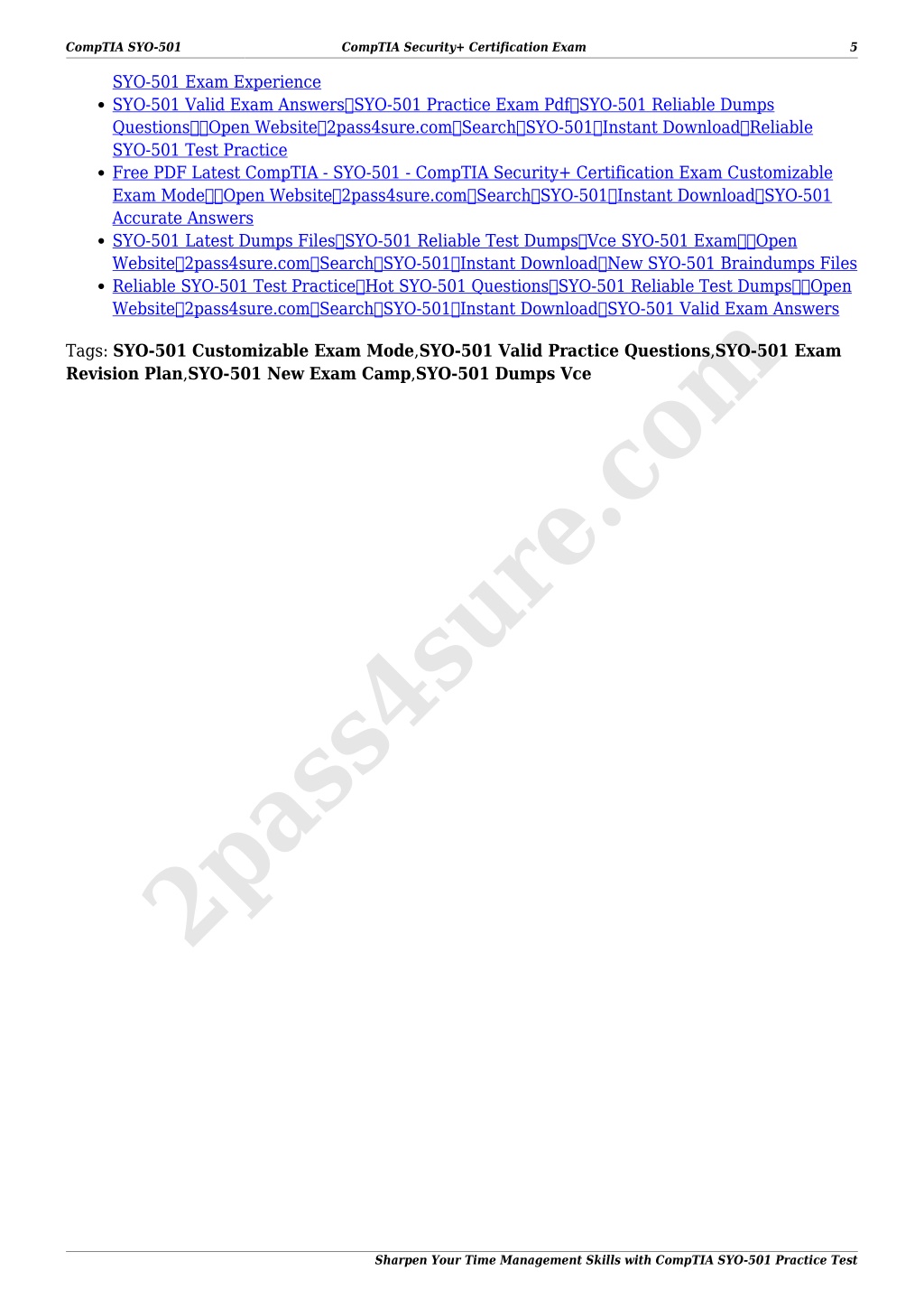 Ppt sharpen your time management skills with comptia syo 501 practice
