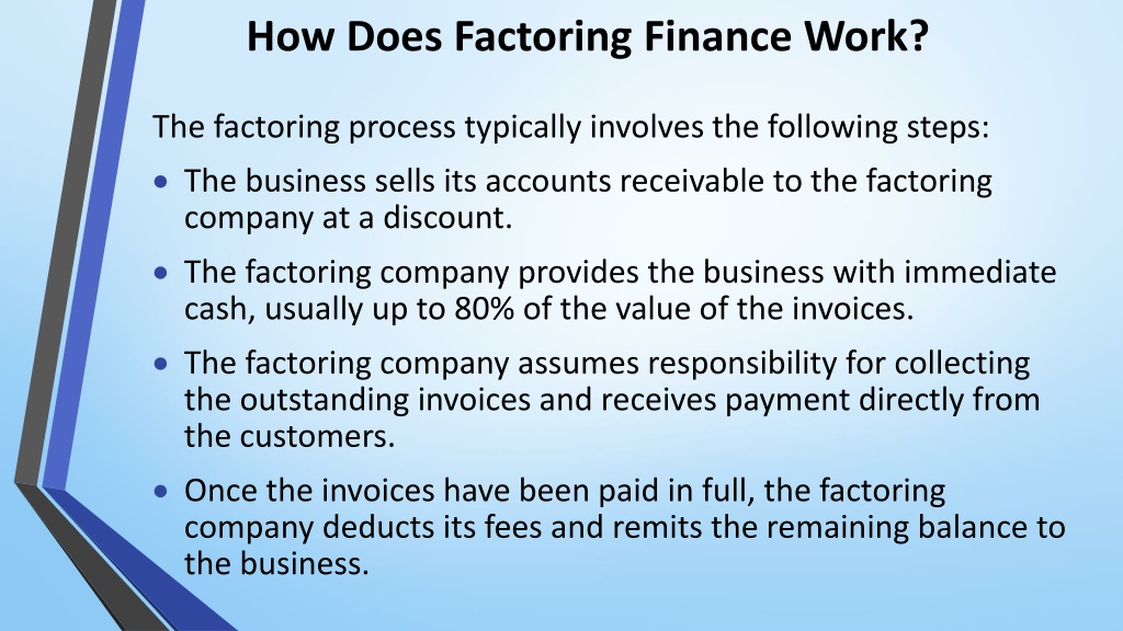 PPT - Factoring Finance: Understanding How It Works And Its Benefits ...