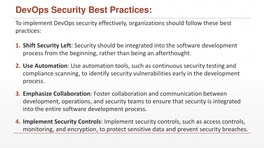 PPT - The Importance Of DevOps Security: Best Practices And Tools ...