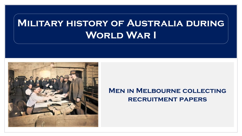 PPT - World War I Australian History PowerPoint Presentation, Free ...