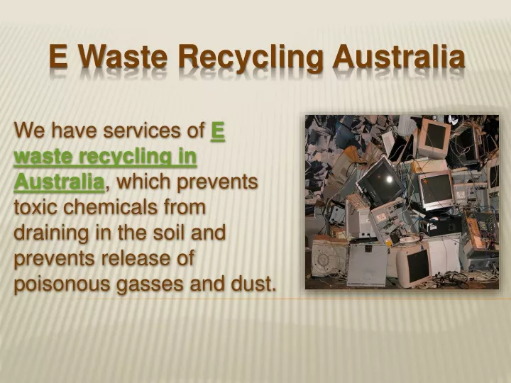 Ppt E Waste Recycling Australia Powerpoint Presentation Free