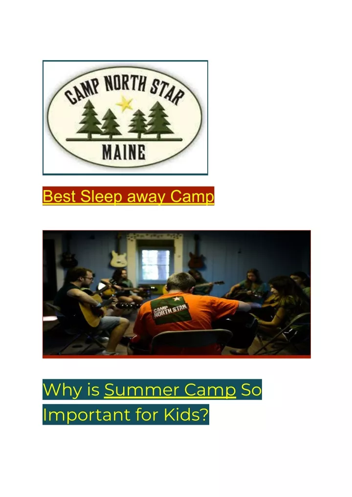 PPT Best Sleep away Camp PowerPoint Presentation, free download ID
