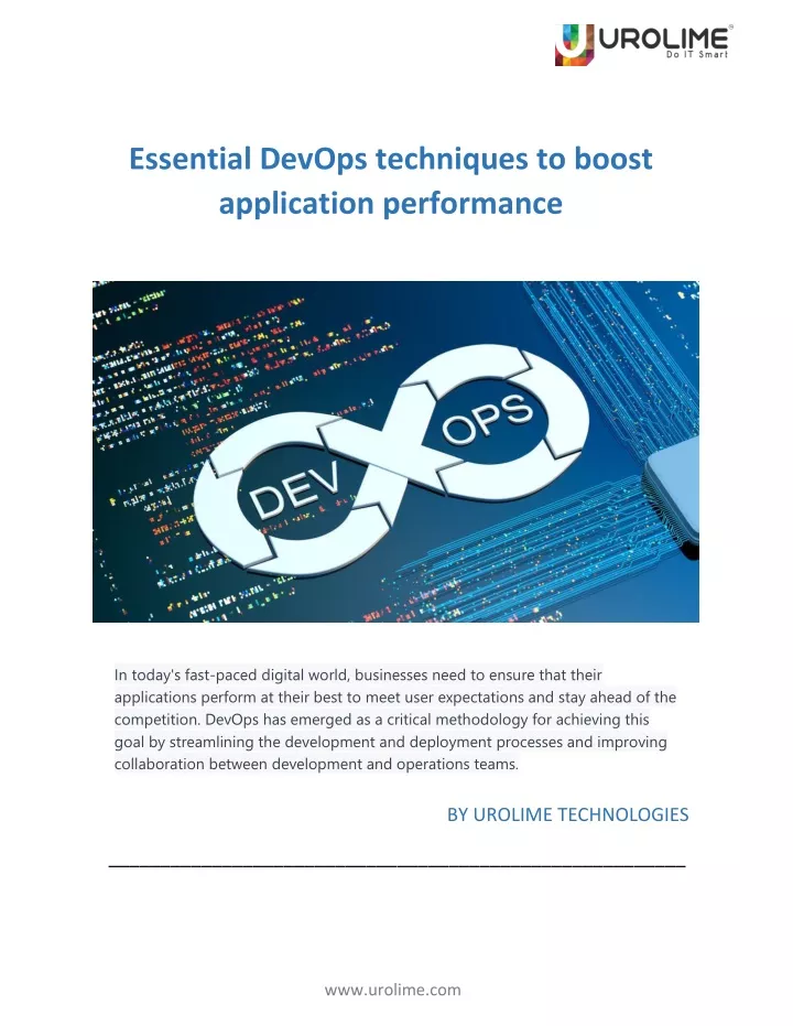 PPT - Essential DevOps techniques to boost application performance ...