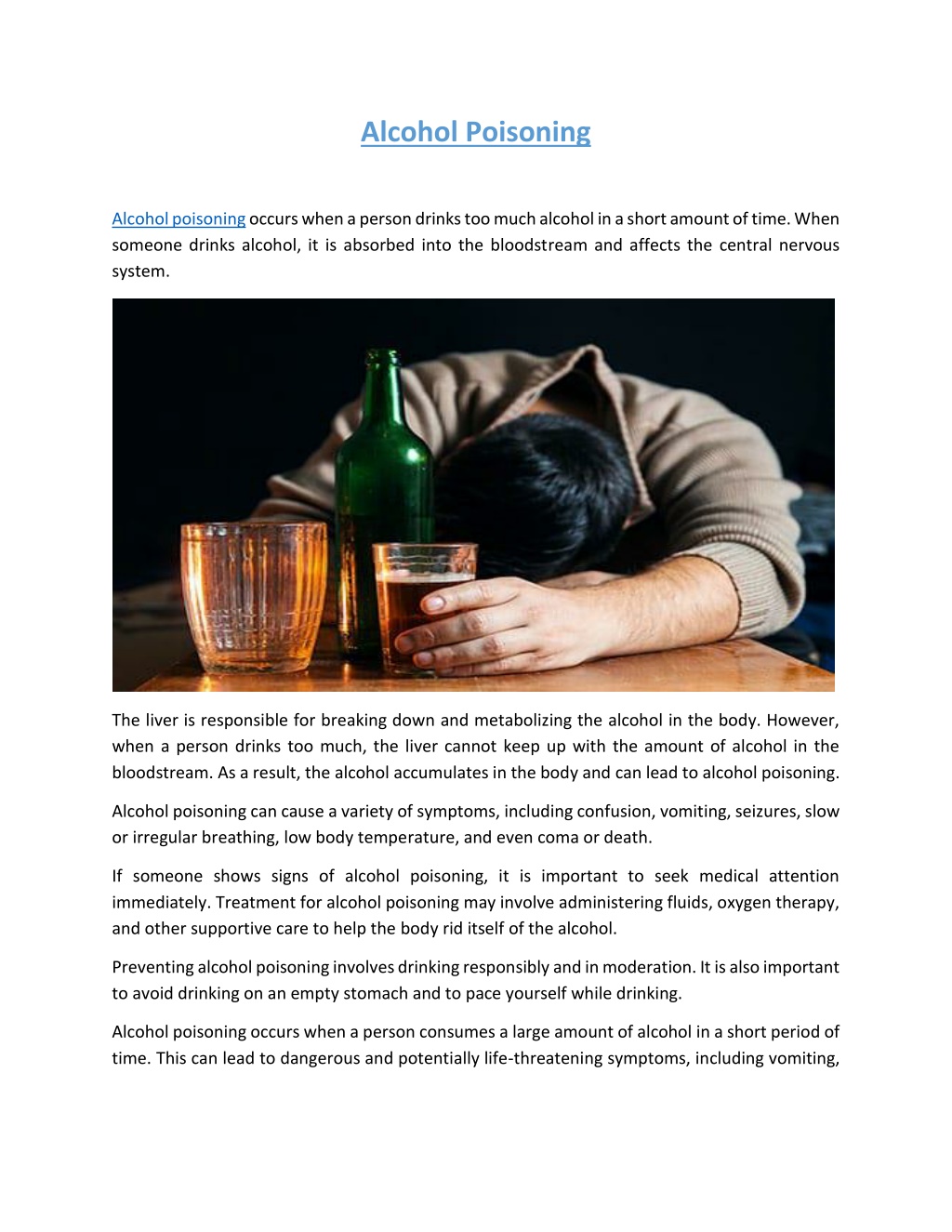 PPT - The Dangers of Binge Drinking Recognizing Alcohol Poisoning ...