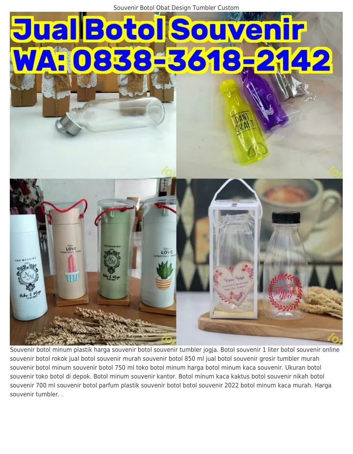 Ppt ౦8З8~ЗϬ18~2142 Wa Botol Souvenir 2 Liter Souvenir Dari Bahan Botol Plastik Powerpoint 7327