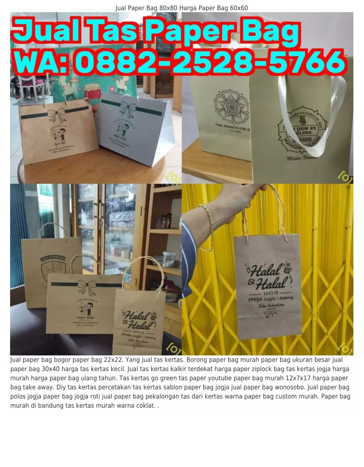 Ppt O Wa Jual Paper Bag Denpasar Tas Kertas Tempat