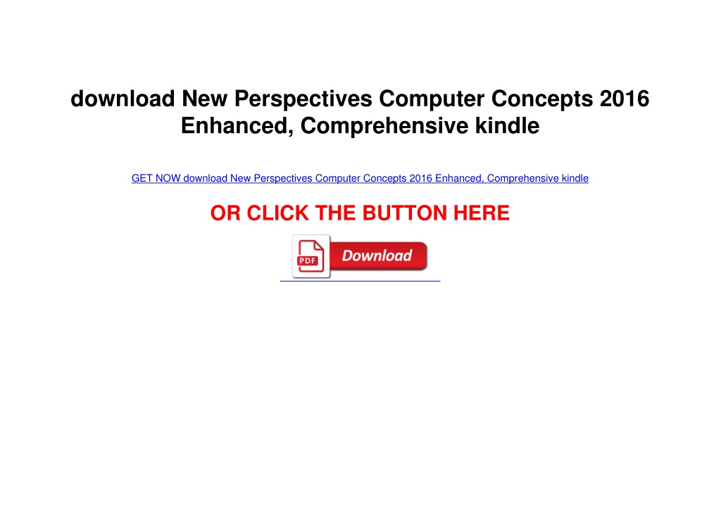 PPT download New Perspectives Computer Concepts 2016 Enhanced