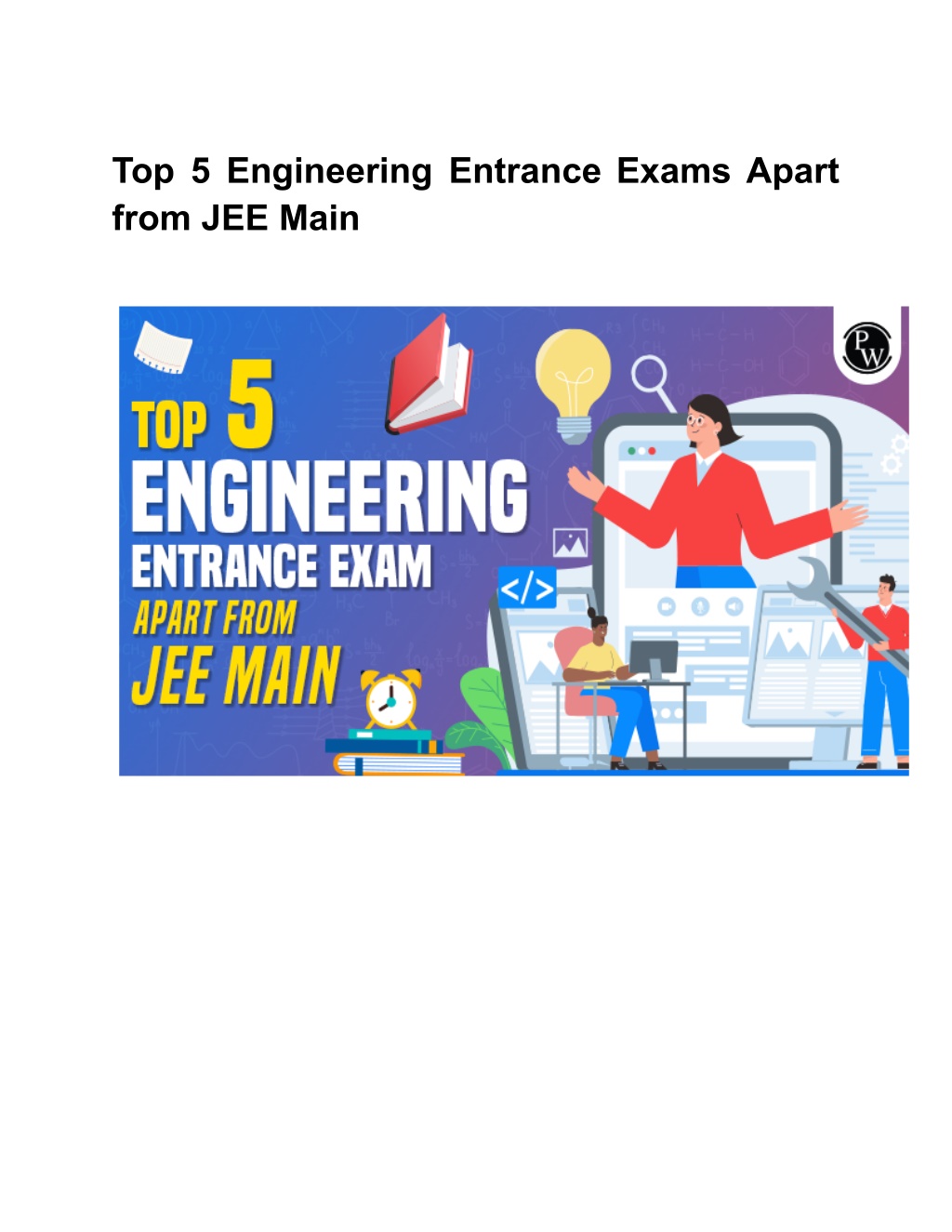 PPT - Top 5 Engineering Entrance Exams Apart From JEE Main (1 ...