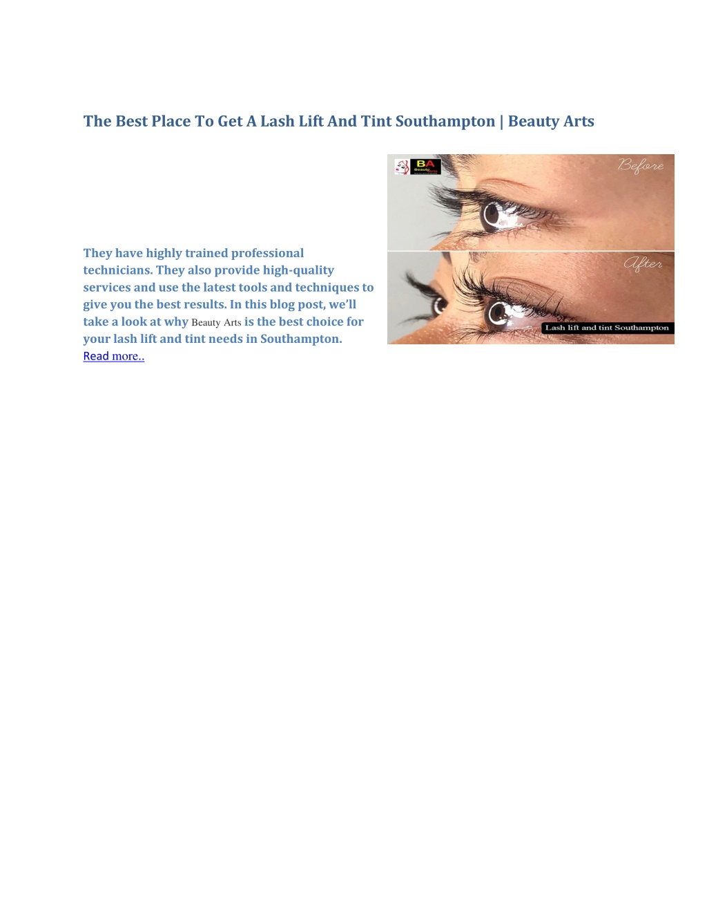 Ppt The Best Place To Get A Lash Lift And Tint Southampton Powerpoint