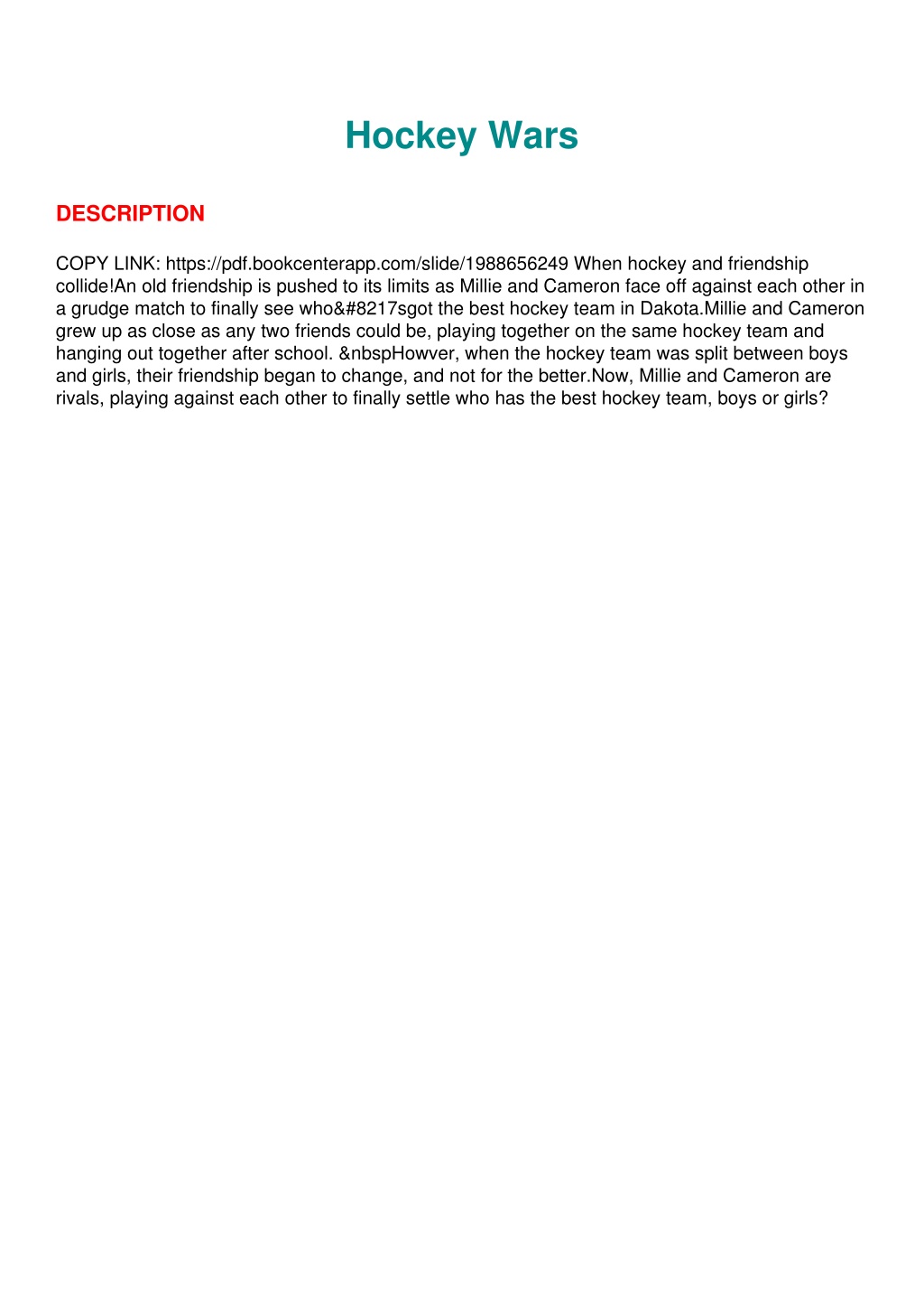 PPT Ebook ️(download)⚡️ Hockey Wars PowerPoint Presentation, free