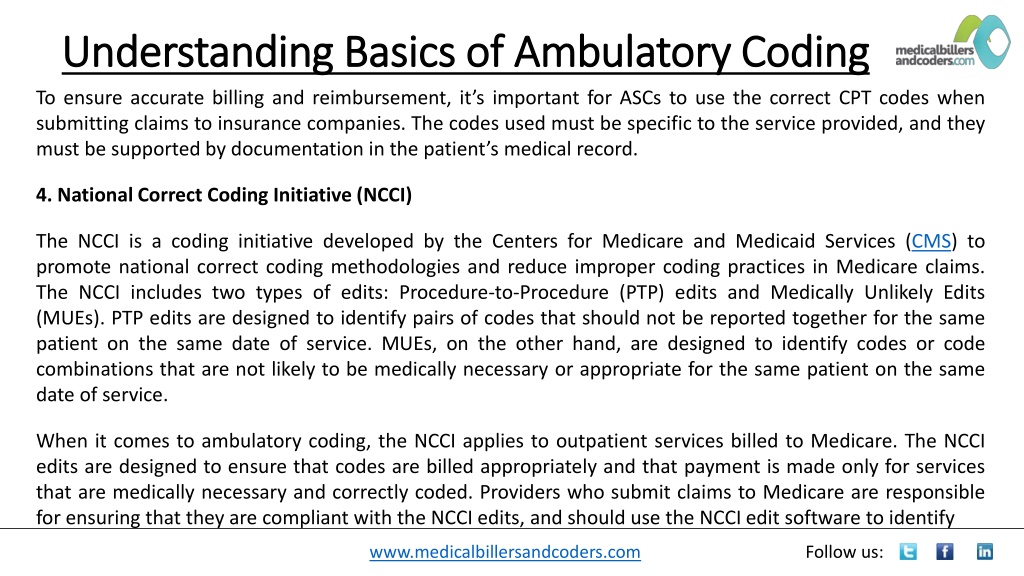 PPT - Understanding Basics Of Ambulatory Coding PowerPoint Presentation ...