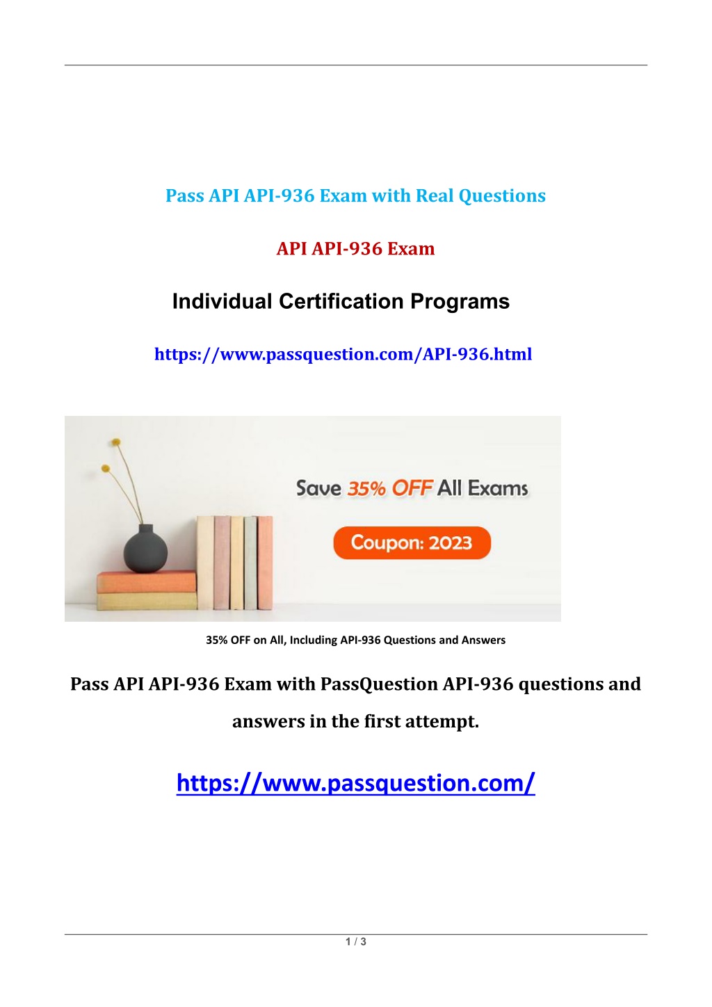 PPT Refractory Personnel API936 Exam Questions PowerPoint