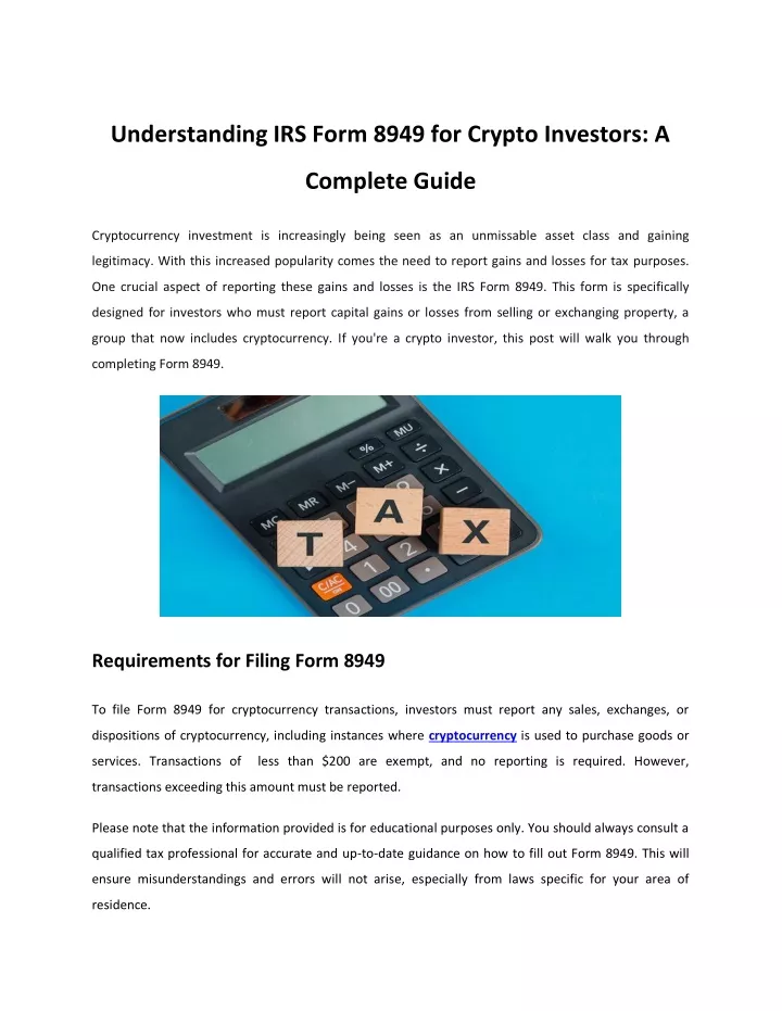 irs forms for crypto